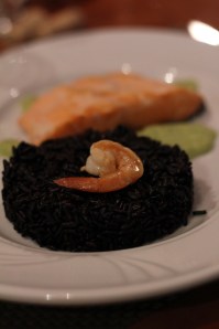salmon and black rice
