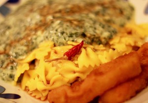 paste cu spanac si peste