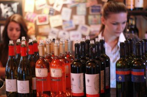 preparing wines for tasting