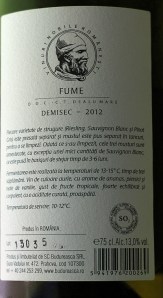 vin alb demisec Budureasca