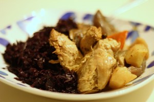 varza inabusita cu piept de curcan