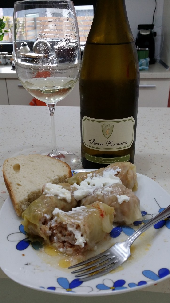 sarmale si Chardonnay